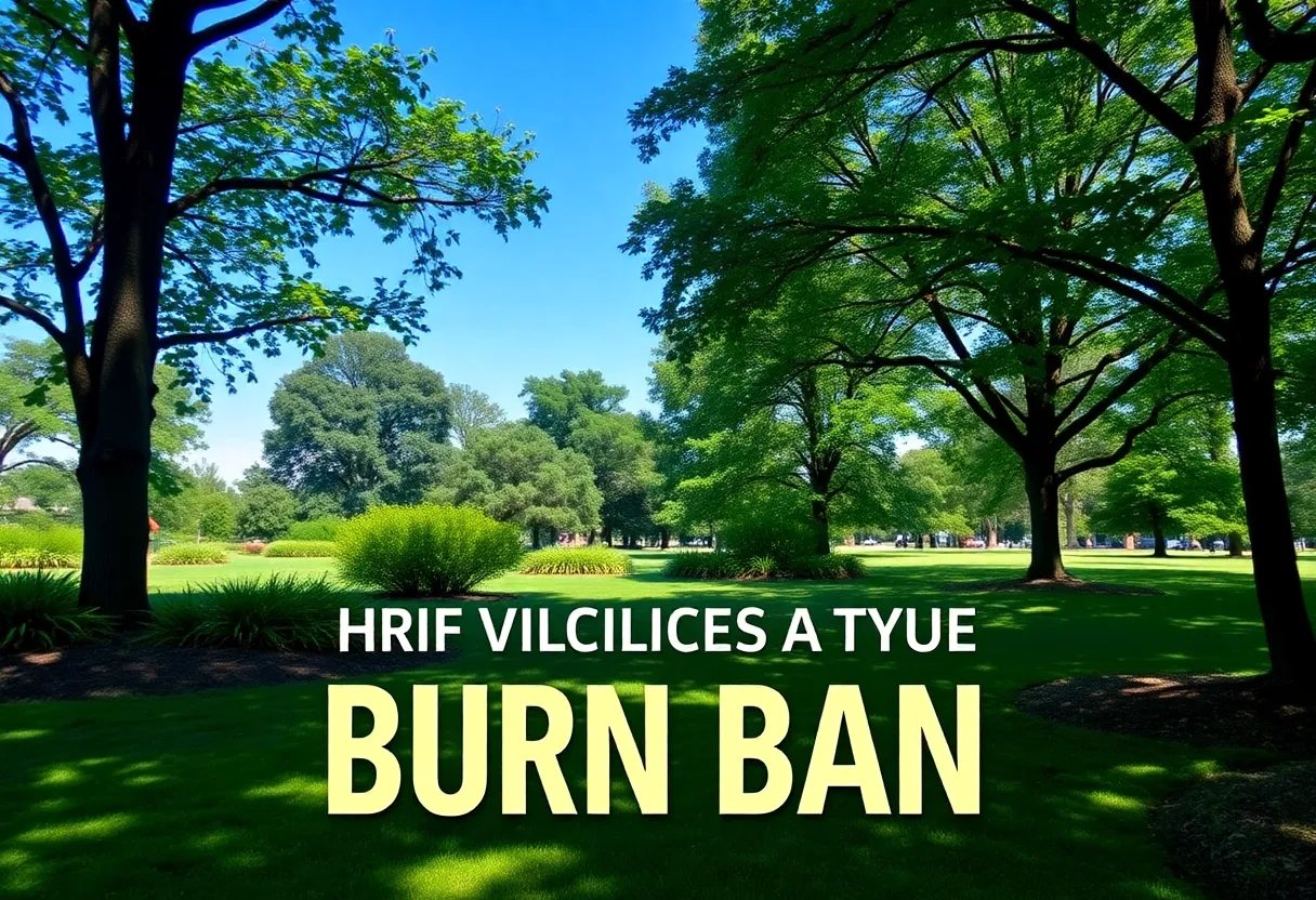 A park in Starkville with fresh greenery post-rainfall