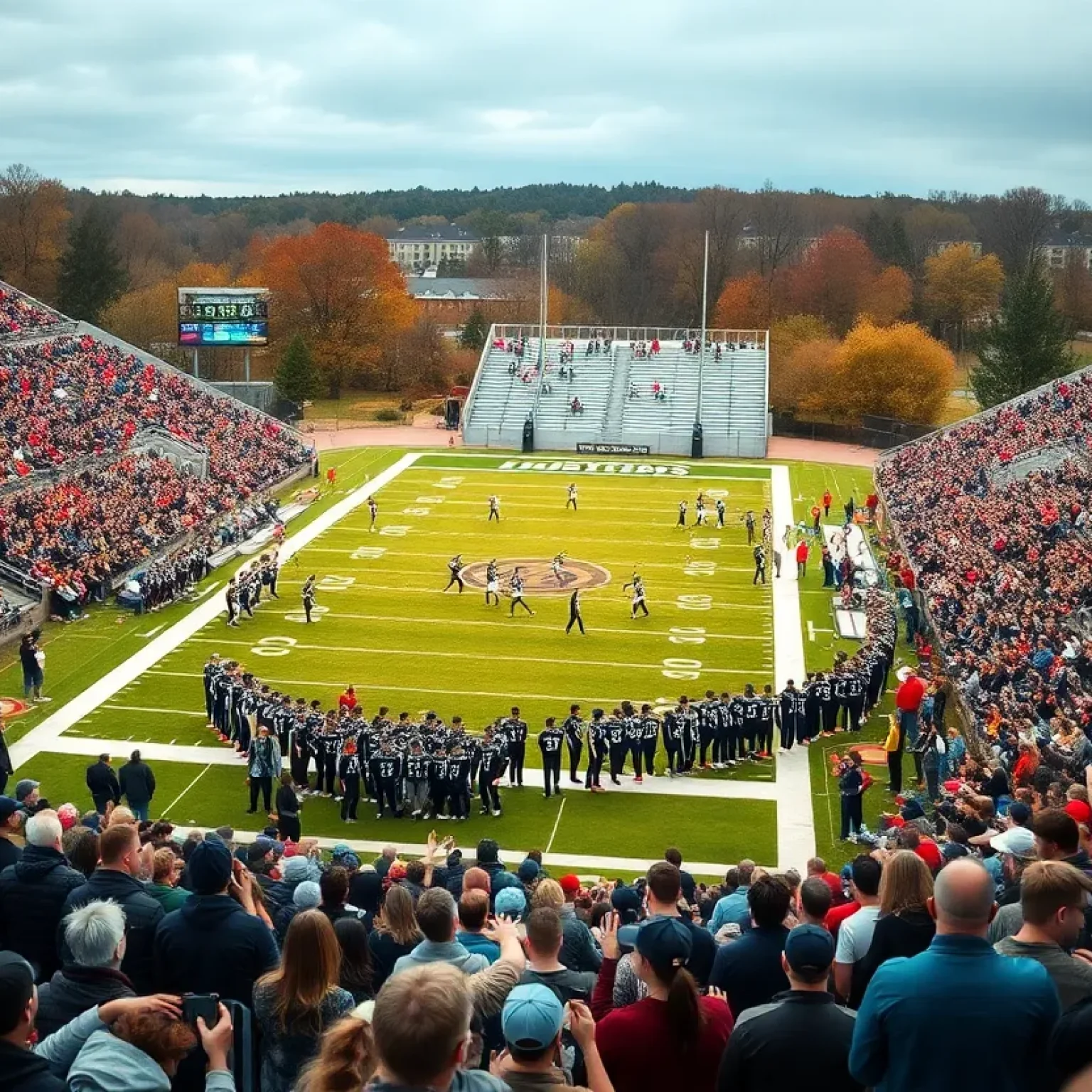 Starkville Yellow Jackets playing against Murrah Mustangs in a football game