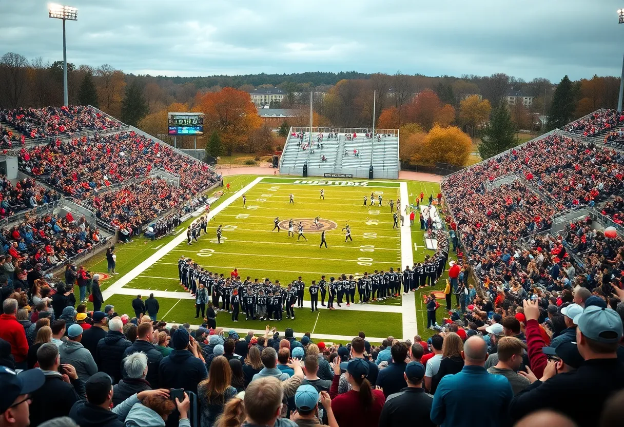 Starkville Yellow Jackets playing against Murrah Mustangs in a football game