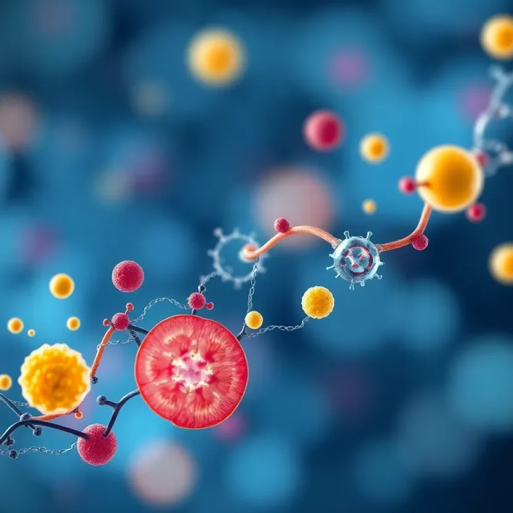 Abstract representation of obesity treatment breakthroughs.