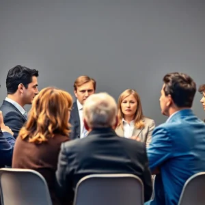 Conceptual image illustrating conflicting ideologies in political advocacy.