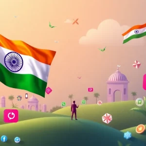 Digital representation of TikTok's potential return to India